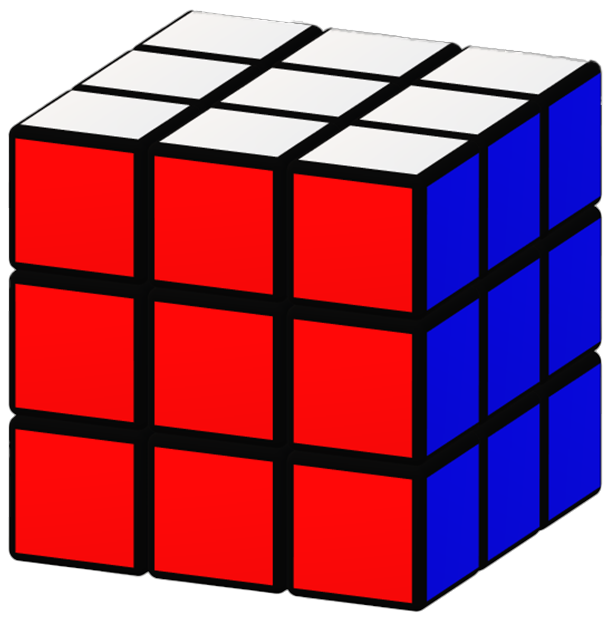 Rubik's cube — click to switch language